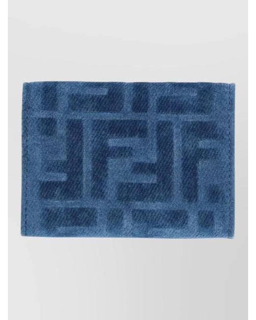 Fendi Blue Micro Trifold Baguette Keyring