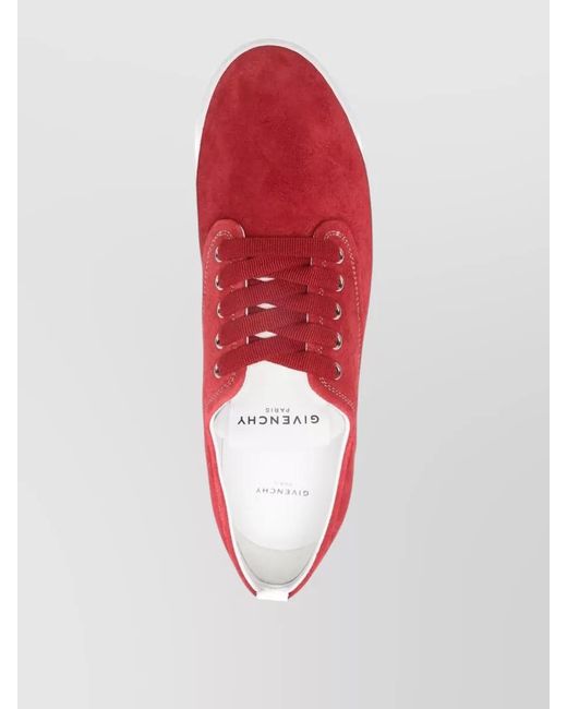 Givenchy Red Leather Low-Top Sneakers for men