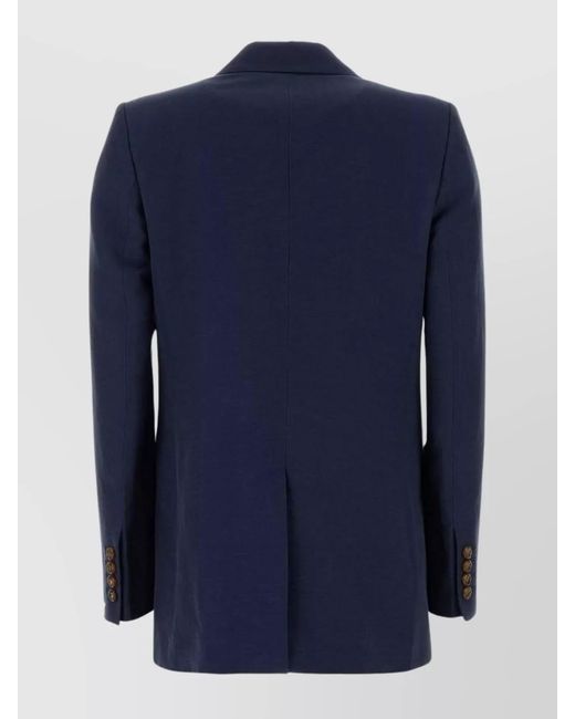 Blazé Milano Blue Linen Silk Blazer