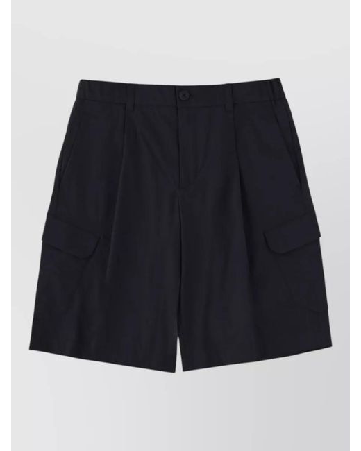 Herno Blue Tailored Shorts Featuring Multiple Practical Pockets for men