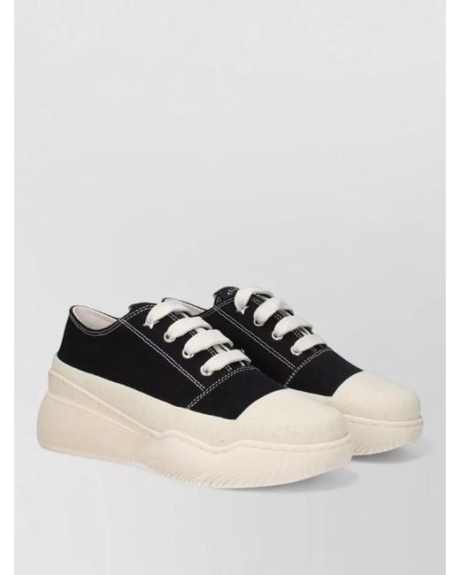 Stella McCartney White Canvas Low-Top Sneakers