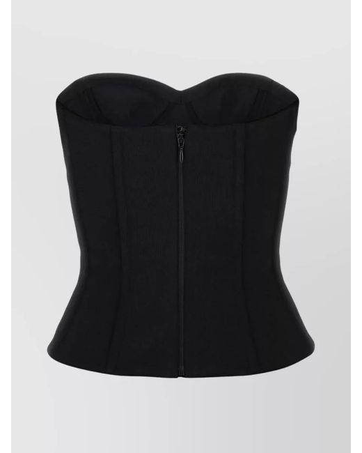 Balenciaga Black Bustier Top