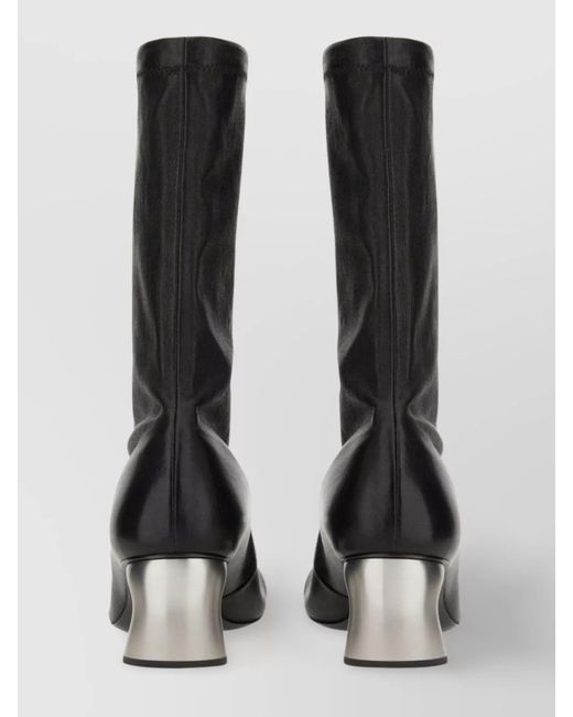 Jil Sander Black Leather Ankle Boots