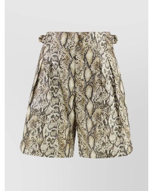 Isabel Marant Multicolor Snake Print Bermuda Shorts