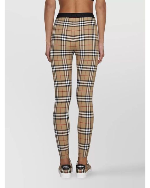 Burberry Gray Vintage Check Printed Leggings