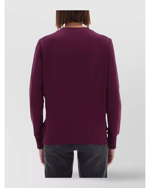Versace Jeans Couture Purple Cotton Logo-Print Sweatshirt