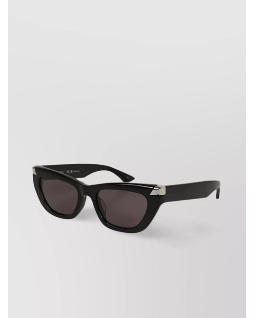 McQueen Brown Acetate Punk Rivet Sunglasses