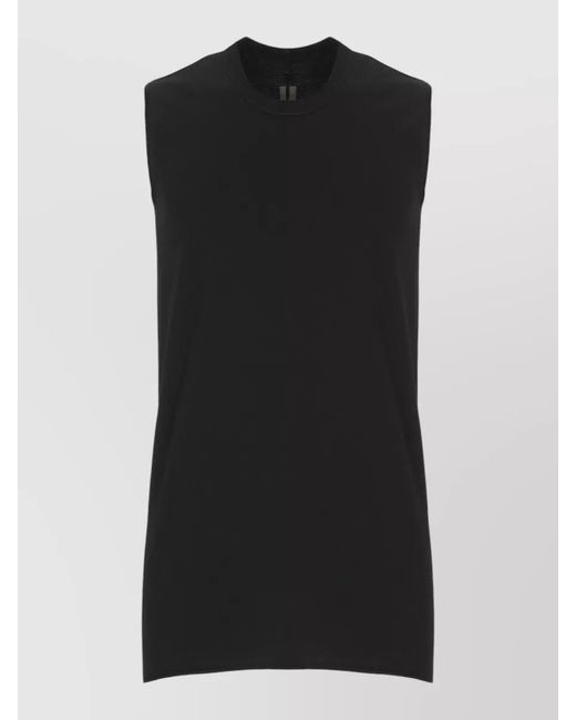 Rick Owens Black Sleeveless Top Casual Style Round Neckline for men