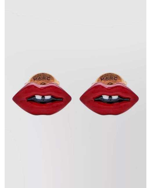 Marc Jacobs Red Enamel Stud Earrings