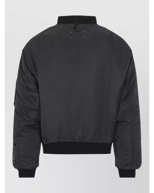 Maison Margiela Black Reversible Bomber Jacket Casual Style for men