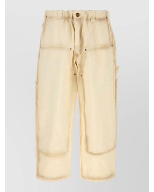 Willy Chavarria Natural Cotton Wide Leg Workwear Toluca Pant for men