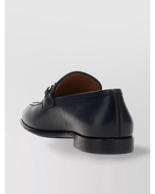 Ferragamo Black Calf Leather Loafers for men