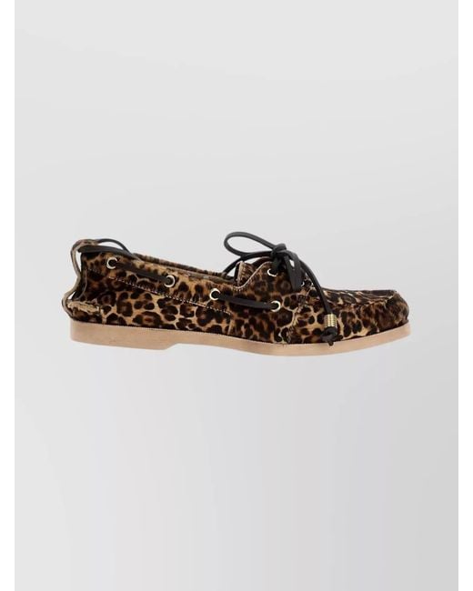 Golden Goose Deluxe Brand Multicolor Leather Leopard-Print Slip-On Sneakers