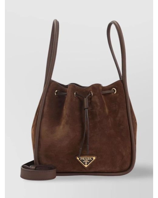 Prada Brown Darling Leather Shoulder Bag