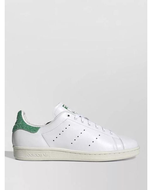 Adidas Originals White La6409Le Sneakers Perforated Detailing Rubber Outsole