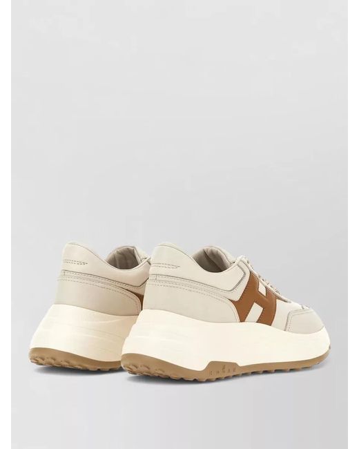Hogan Natural Leather Low-Top Sneakers