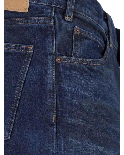 Céline Blue Straight-Leg Trousers for men
