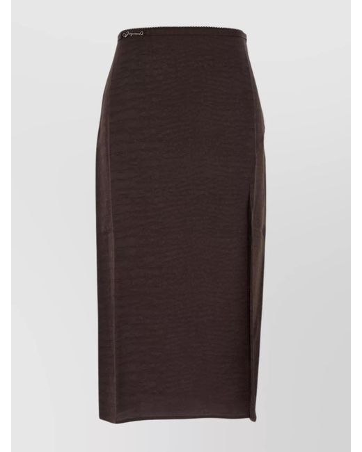 Jacquemus Brown Straight Skirt