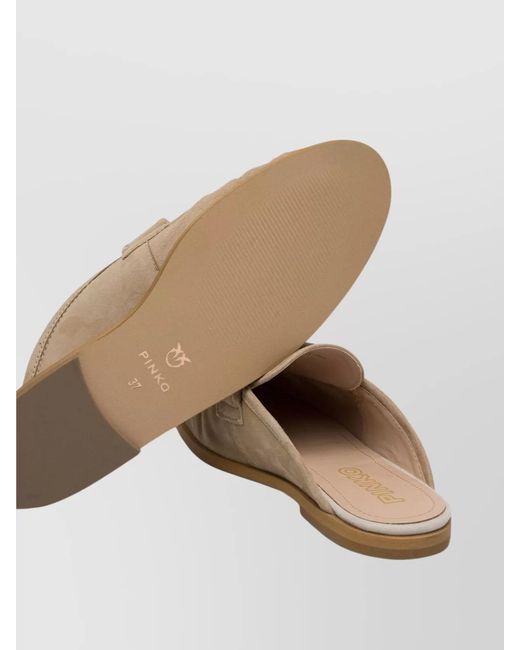 Pinko Natural Leather Loafers