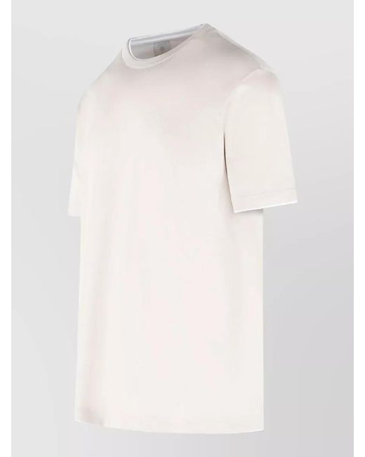Eleventy White Cotton Crew Neck Regular Fit T Shirt for men