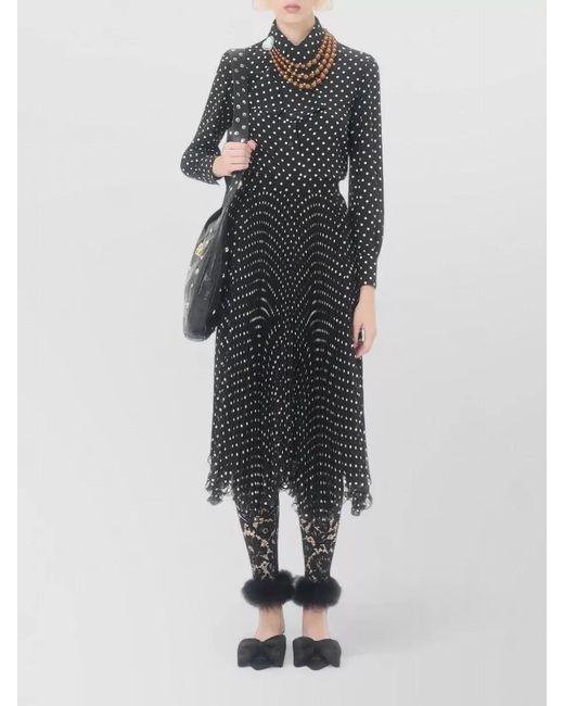 Valentino Garavani Black Silk Printed Blouse
