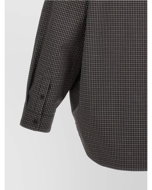 Balenciaga Gray Oversized Cotton Shirt for men