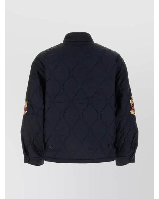 Baracuta Blue Quilted Nylon Puffer Jacket for men
