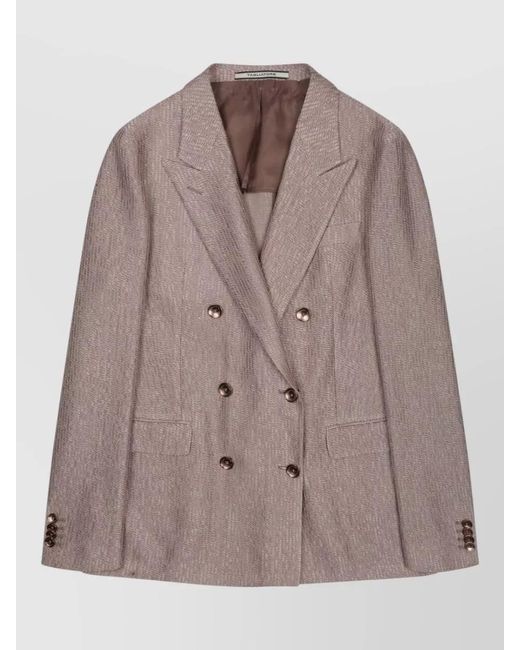 Tagliatore Brown Structured Shoulder Suit Jacket Notch Lapel