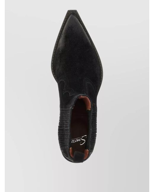 Sonora Boots Black Hernan Ankle Boots Pointed Toe Pull Tab