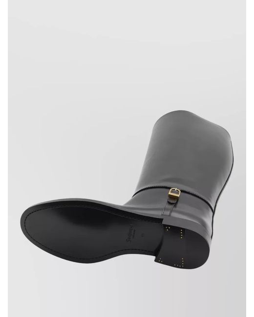 Saint Laurent Black Leather Julia Boots