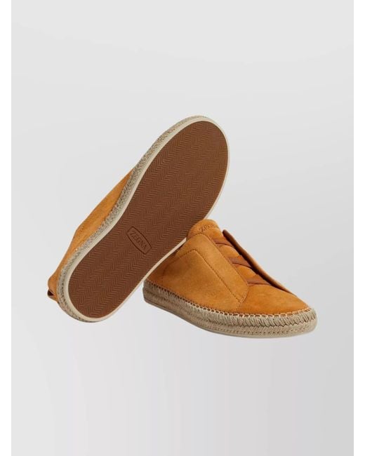 Zegna Multicolor Suede Slip-On Espadrille Sneakers for men