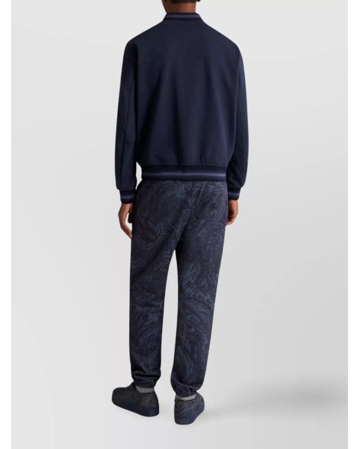 Etro Blue Bomber Jacket for men
