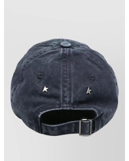 Golden Goose Deluxe Brand Blue Journey Baseball Cap Cotton Twill Venice for men
