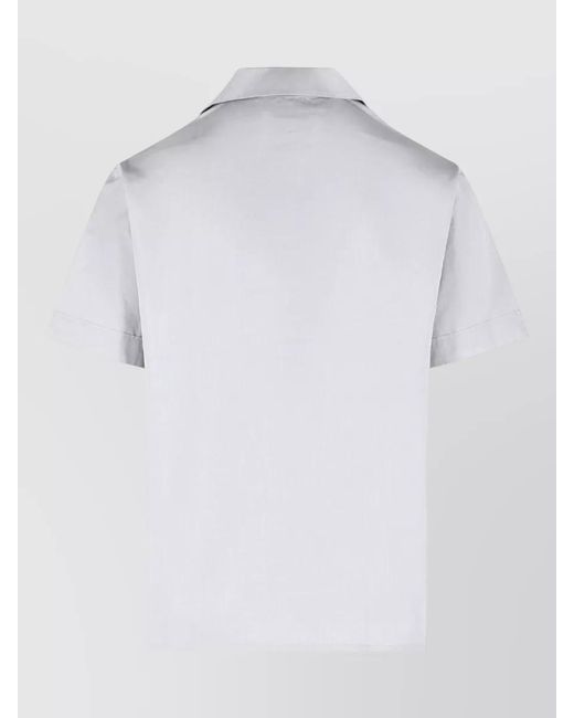 Maison Margiela White Cotton Bowling Collar Shirt for men