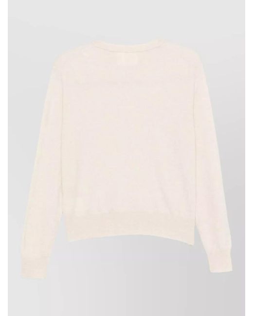 Lisa Yang Natural Cashmere Ribbed Crew-Neck Sweater