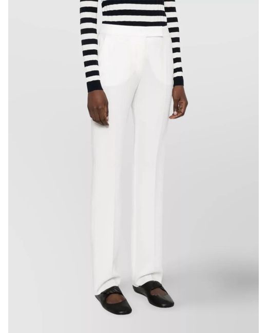 Max Mara White Vincita Straight-Leg Trousers