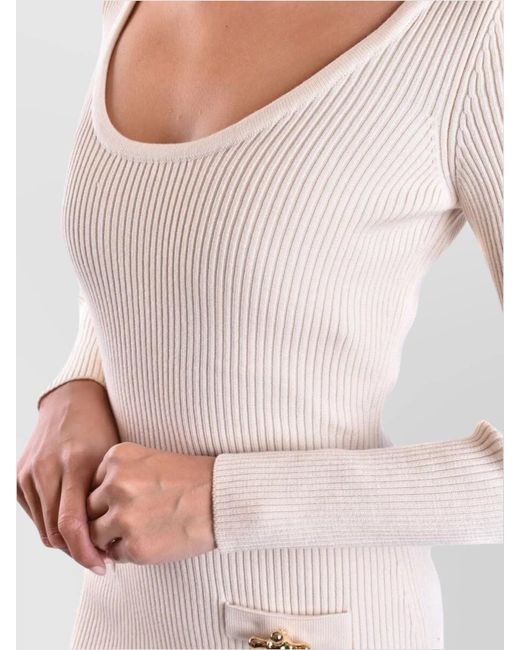 Moschino Pink Wool Mini Dress
