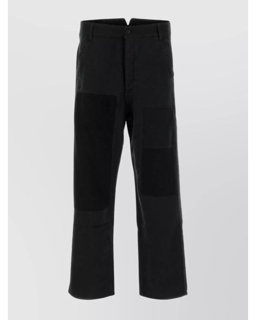 Visvim Black Tailored Wool Blend Trousers Featuring Pockets for men