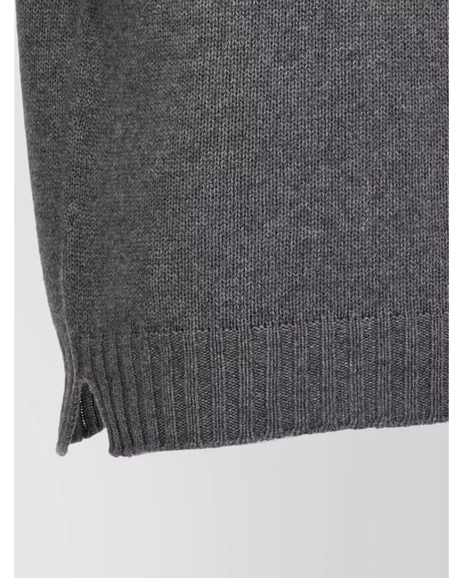 Ma'ry'ya Gray Wool Sweater Hood Raglan Sleeves for men