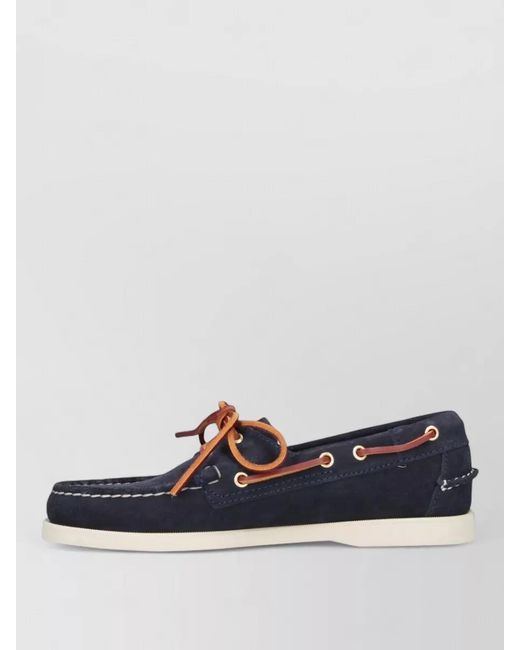 Sebago Blue Boat Shoes Suede Moccasins Slip On for men