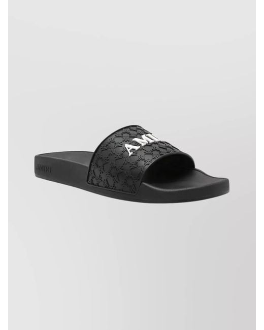 Amiri Black Modern Pool Slide Single Strap for men
