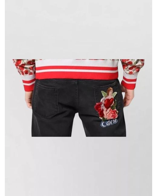 Dolce & Gabbana Red Cherry Print Bomber Jacket for men