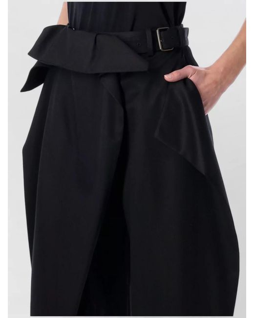J.W. Anderson Blue Wool High-Rise Wide-Leg Trousers