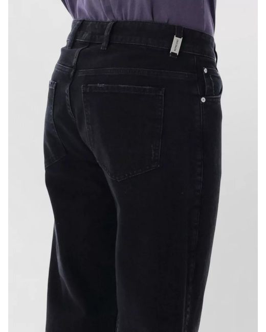 Represent Black Denim Mid-Rise Straight-Leg Jeans for men