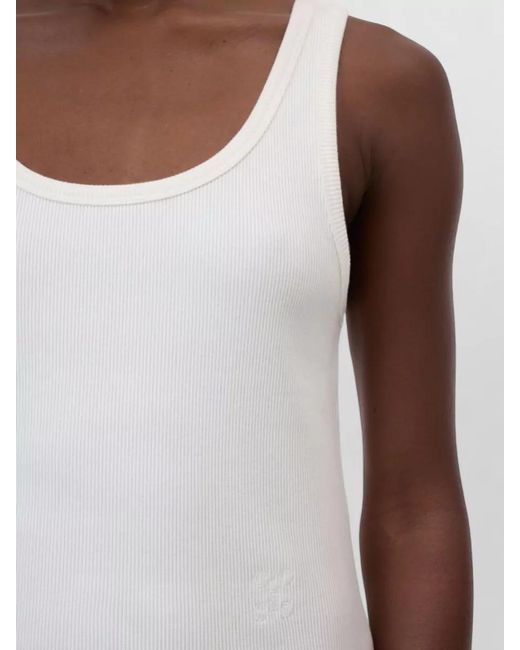 Closed White Ribbed Scoop Neck Cotton Tank Top