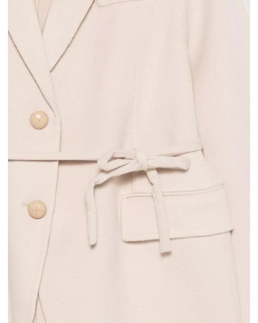 Semicouture Natural Corine Wool Tailored Single Breasted Blazer