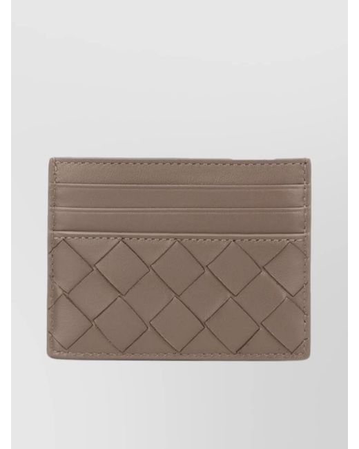 Bottega Veneta Brown Quilted Leather Wallet Card Slots