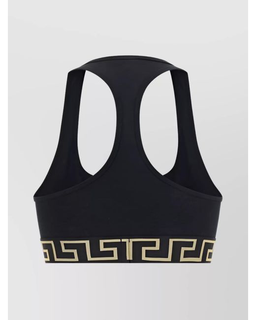 Versace Black Scoop Neck Bralette