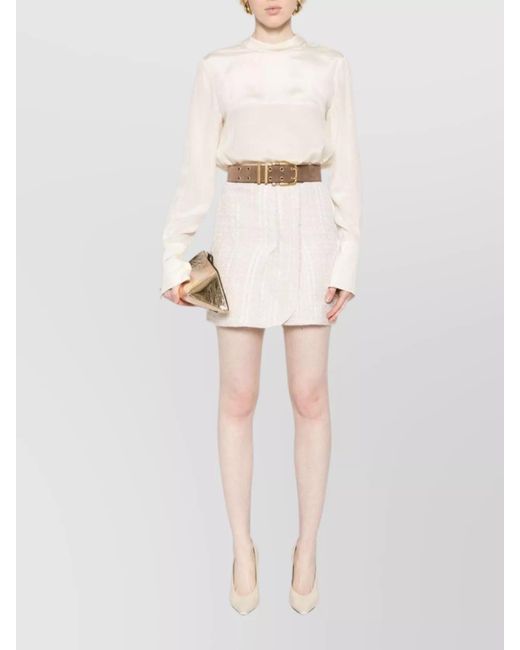 IRO Natural Bouclé Wrap Mini Skirt