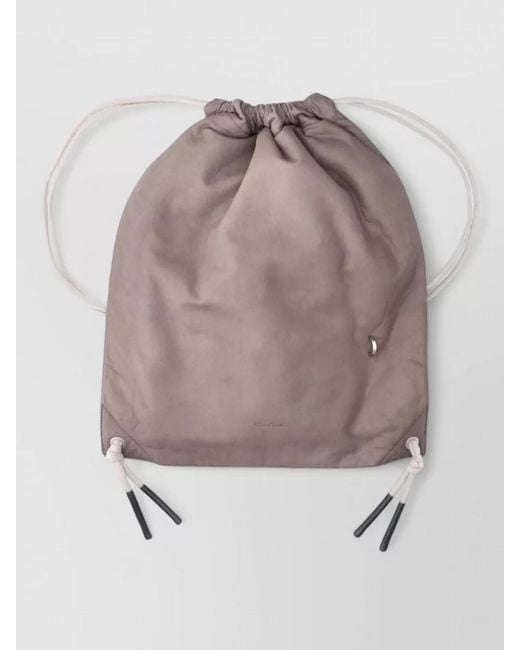 Rick Owens Gray Soft Texture Lightweight Backpack Adjustable Straps